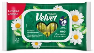 VELVET Rumianek i Aloes papier toaletowy nawilżany 1 szt.