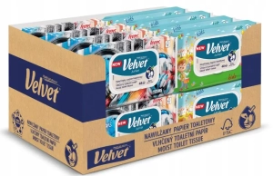 ZESTAW VELVET Junior papier toaletowy nawilżany 16 x 1 szt.