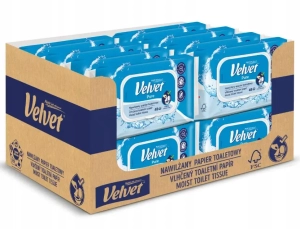 ZESTAW VELVET Pure papier toaletowy nawilżany 16 x 1 szt.