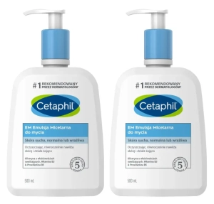 Zestaw Cetaphil EM emulsja micelarna do mycia 2 x 500 ml
