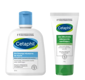 Zestaw Cetaphil EM emulsja micelarna do mycia 250 ml +  DA Ultra krem intensywnie nawilżający 85 g 