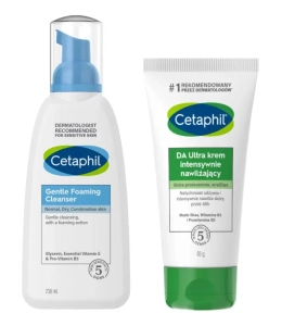 Zestaw Cetaphil lekka pianka do mycia twarzy 236 ml + DA Ultra krem intensywnie nawilżający 85 g 