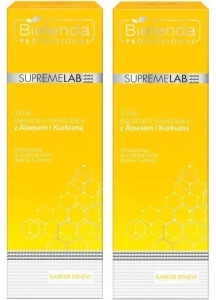 Zestaw Bielenda Supremelab BARRIER RENEW tonik łagodząco-nawilżający z aloesem i kurkumą 2 x 200 ml