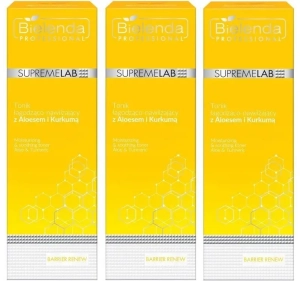Zestaw Bielenda Supremelab BARRIER RENEW tonik łagodząco-nawilżający z aloesem i kurkumą 3 x 200 ml