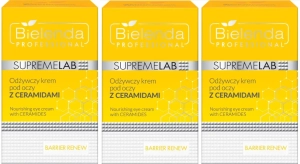Zestaw Bielenda Supremelab BARRIER RENEW odżywczy krem pod oczy z ceramidami 3 x 15 ml