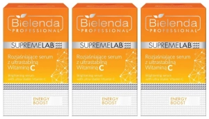 Zestaw Bielenda Supremelab ENERGY BOOST 4% rozjaśniające serum z ultrastabilną witaminą C 3 x 15 ml