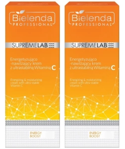 Zestaw Bielenda Supremelab ENERGY BOOST energetyzująco-nawilżający krem z ultrastabilną witaminą C 2 x 50 ml