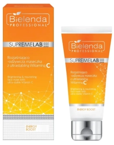 Bielenda Supremelab ENERGY BOOST rozjaśniająco-odżywcza maseczka ze stabilną witaminą C 70 ml