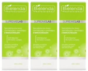 Zestaw Bielenda Supremelab SEBIO DERM specjalistyczny krem normalizująco-nawilżający z bakuchiolem 3 x 50 ml