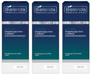 Zestaw Bielenda Supremelab MEN LINE energetyzujący krem o działaniu przeciwzmarszczkowym 3 x 50 ml