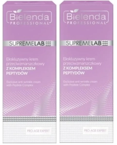 Zestaw Bielenda Supremelab Pro Age Expert ekskluzywny krem przeciwzmarszczkowy z kompleksem peptydów 2 x 50 ml