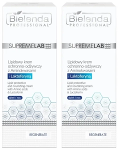 Zestaw Bielenda Supremelab Derm lipidowy krem ochronno-odżywczy z aminokwasami i laktoferyną 2 x 50 ml