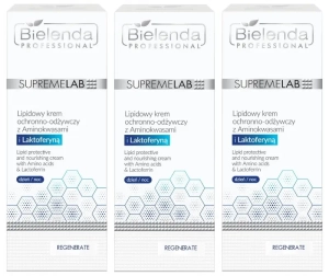 Zestaw Bielenda Supremelab Derm lipidowy krem ochronno-odżywczy z aminokwasami i laktoferyną 3 x 50 ml