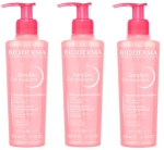 Zestaw Bioderma Sensibio Gel Moussant łagodzący żel micelarny do twarzy 3 x 200 ml 