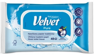 VELVET Pure papier toaletowy nawilżany 1 szt.