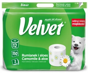 VELVET Rumianek i Aloes papier toaletowy 3W 12 rolek