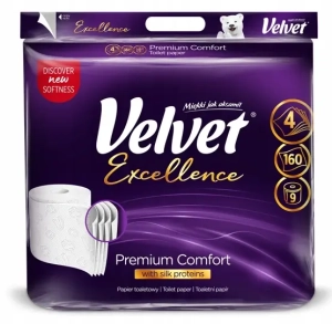 Velvet Excellence Premium Comfort papier toaletowy 4W 9 rolek